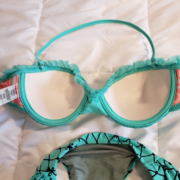 Betsey Johnson Bikini Size M Green - Picture 4 of 8